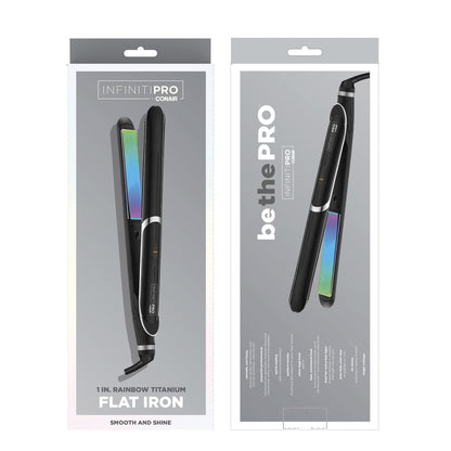 Infiniti Pro by Conair Titanium Flat Iron, Rainbow Finish, 1-Inch INFINITIPRO BY CONAIR