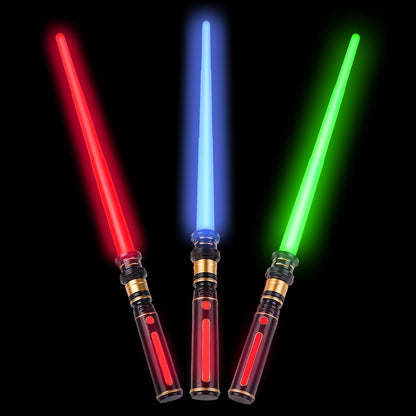 Light Up Sabers, 3 Packs Light Sword for Kids with FX Sound, Expandable Light Up Saber for Cosplay Halloween Dress Up Parties Birthday Christmas (Red.Green.Blue) 🍁 All In One Marketplace Canada