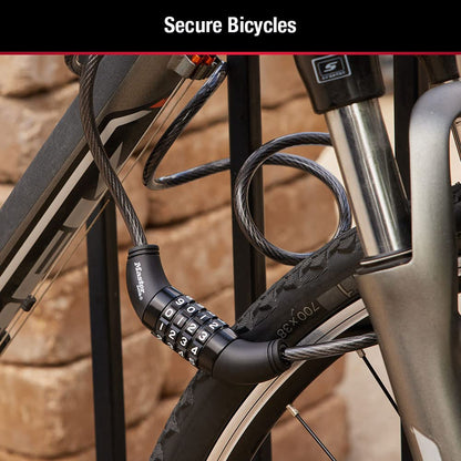 Master Lock 8114D Set Your Own Combination Bike Lock, 6 Feet Long, Black