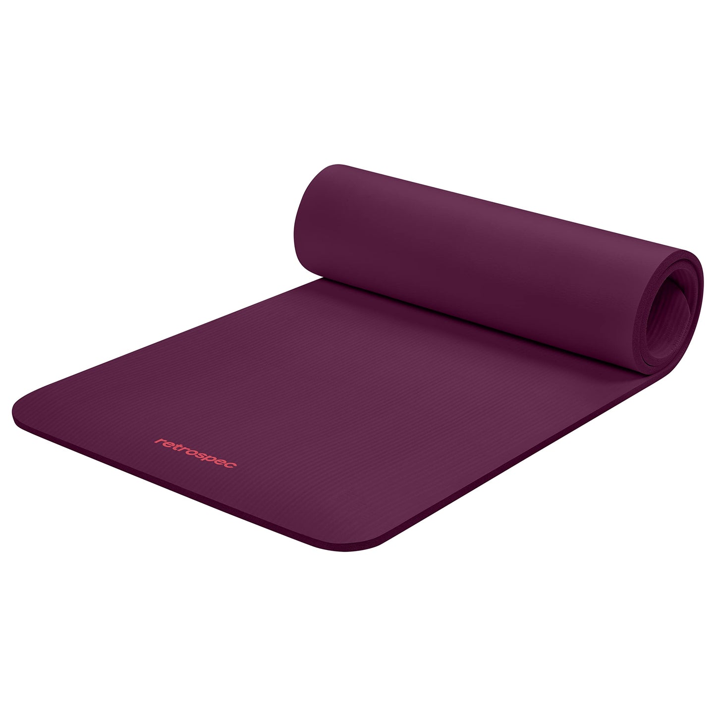 Retrospec Solana Yoga Mat 1" And 1/2" Thick With Nylon Strap for Men And Women - Non Slip Exercise Mat For Home Yoga, Pilates, Stretching, Floor And Fitness Workouts