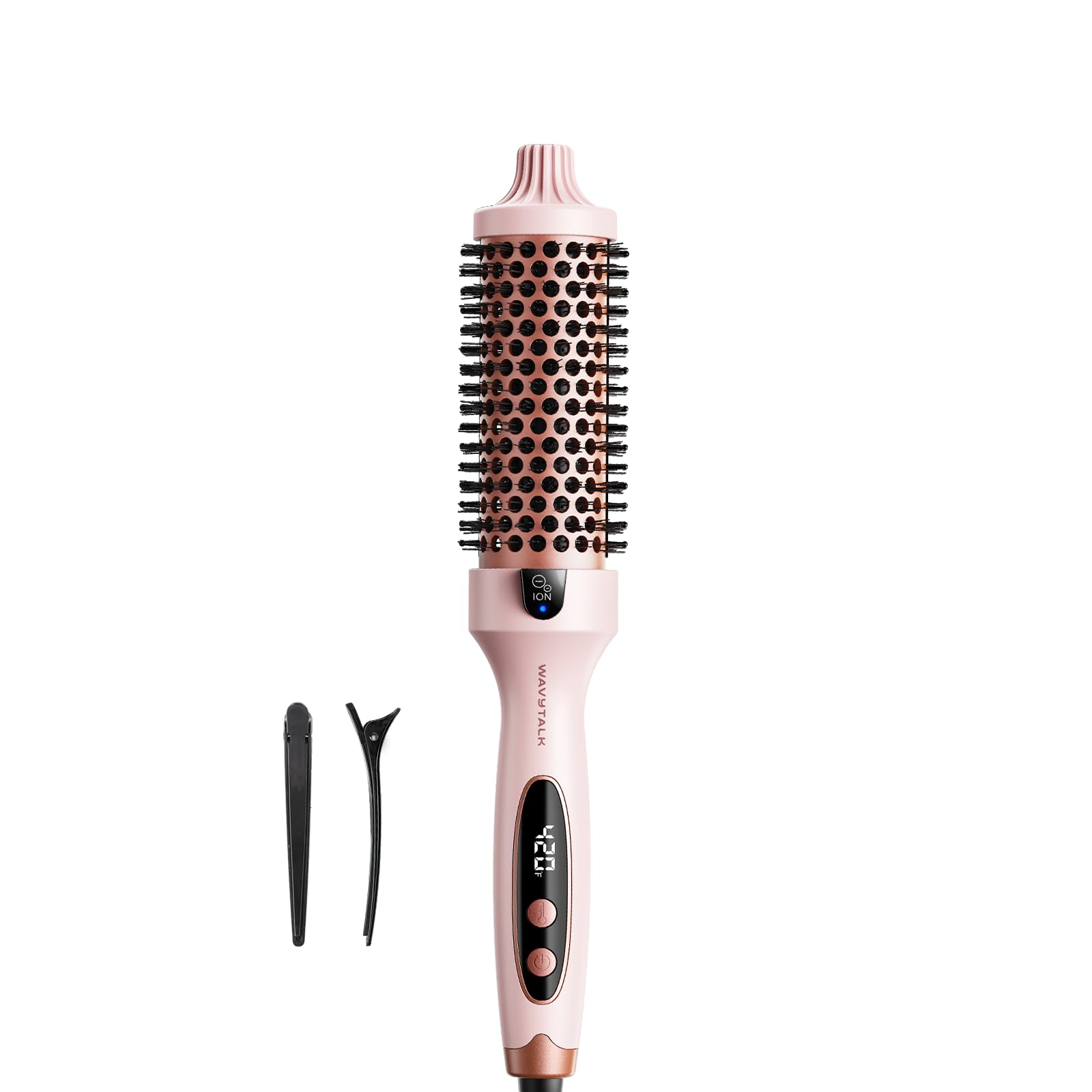 Wavytalk Thermal Brush, Blowout Boost 1.5 inch Curling Brush, Heated Round Brush for Blowout Look, Dual Voltage, Tourmaline Ceramic, Negative Ion Technology, 5 Temperature Settings - Available at All In One Marketplace Canada