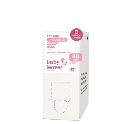 ATTITUDE Baby Laundry Detergent Refill, Unscented HE Compatible Liquid, Extra Gentle, Concentrated, EWG Verified, Dermatologist Tested, Vegan, 80 Loads, 2 Liters - Available at All In One Marketplace Canada