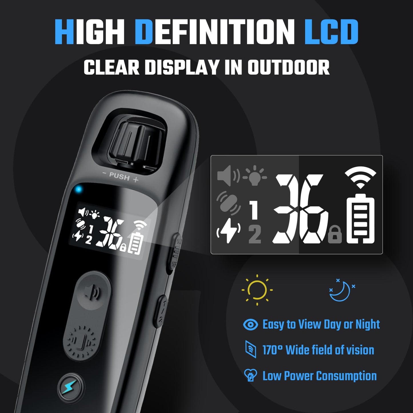 ABBIDOT 3300 Ft Dog Training Collar with Remote - [New Version] Shock Collar, 5 Training Modes, 88 Levels e Collar, Waterproof Training Collar for Small Medium Large Dogs(15~120 lbs)