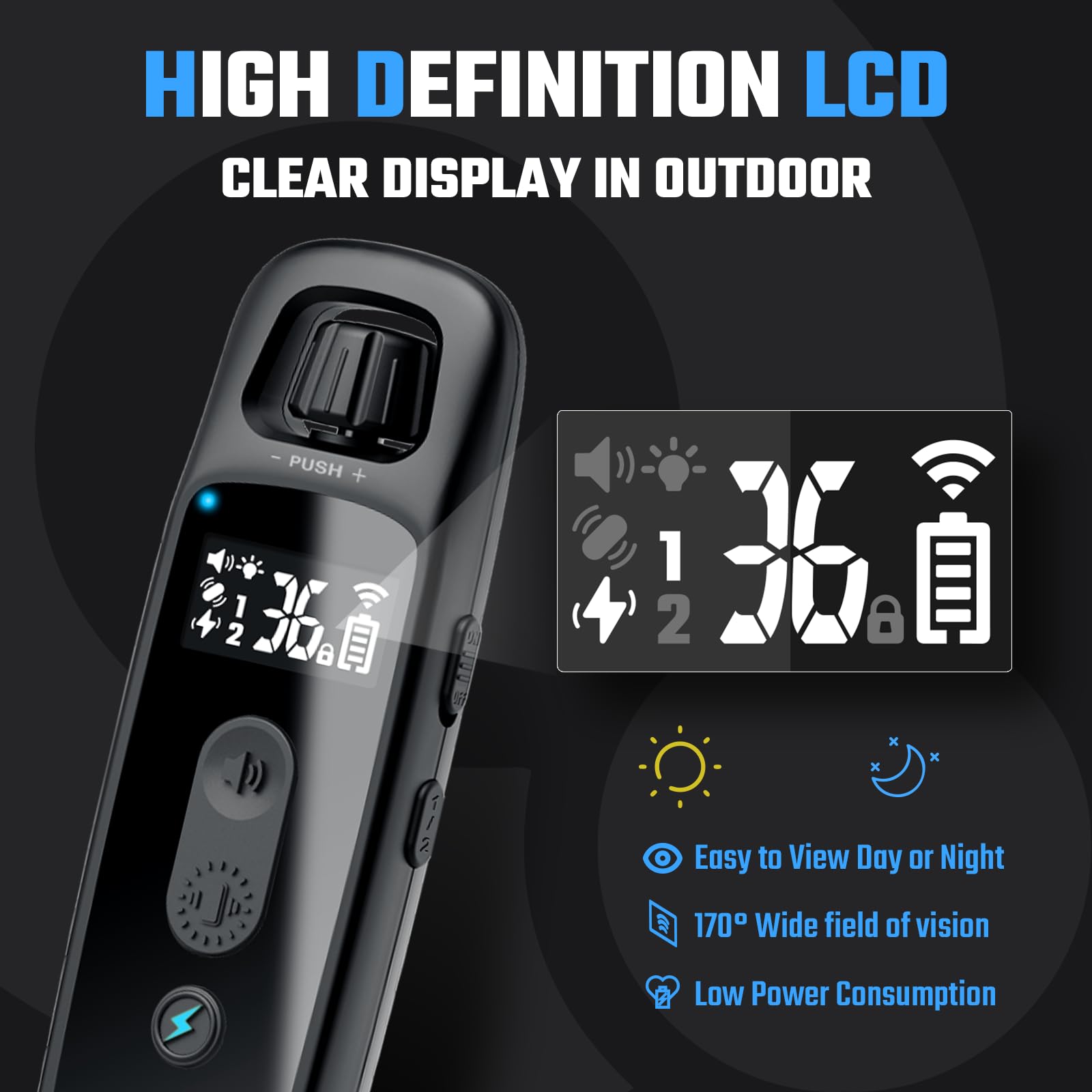 ABBIDOT 3300 Ft Dog Training Collar with Remote - [New Version] Shock Collar, 5 Training Modes, 88 Levels e Collar, Waterproof Training Collar for Small Medium Large Dogs(15~120 lbs)