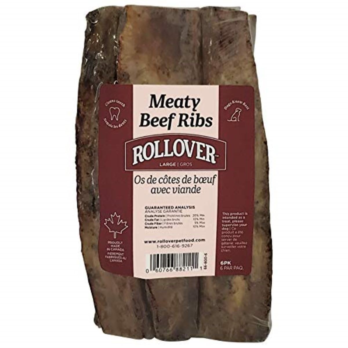 Rollover Large Meaty Beef Ribs - 6pk ROLLOVER
