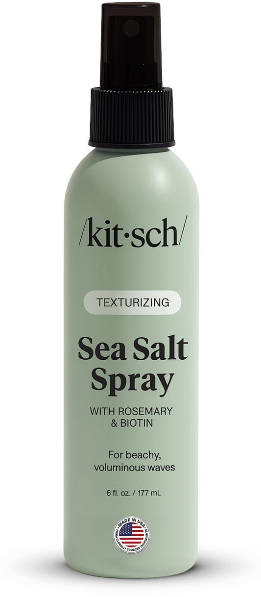 Kitsch Sea Salt Spray for Men and Women | Hair Spray with Rosemary, Biotin, Magnesium – Hair Texturizer for Natural Curls and Beach Waves, 177 mL - Available at All In One Marketplace Canada