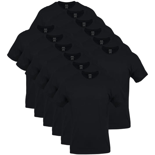 GILDAN Men's Crew T-Shirts, Multipack, Style G1100, Black (6-Pack), X-Large