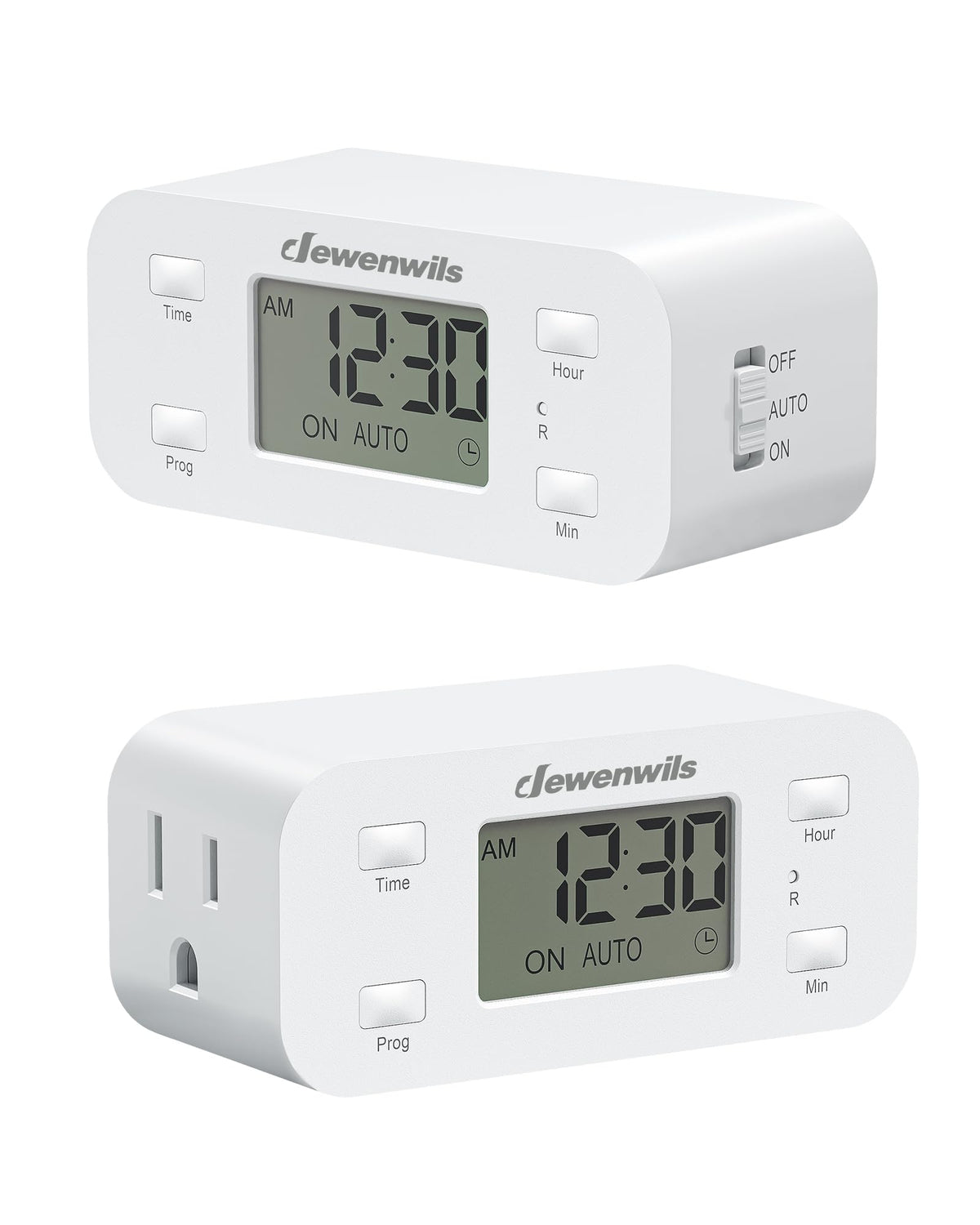 DEWENWILS 2 Pack 24 Hour Programmable Digital Timer Outlet, 1 Outlet, White 🍁 All In One Marketplace Canada
