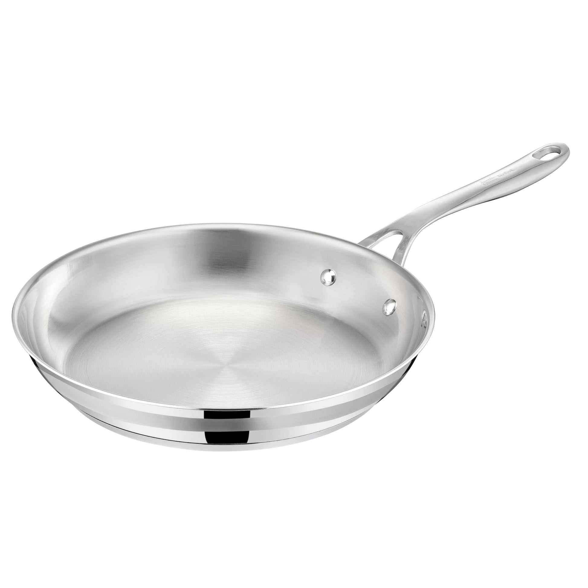Jamie Oliver by Tefal Cook Smart Frying Pan 11 in / 28 cm, Uncoated Stainless Steel Frying Pan, Robust, Fast Heating, Even Cooking, Riveted Handle, Induction Safe, Oven and Dishwasher Safe T-Fal