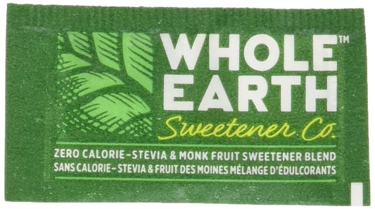 Whole Earth Stevia & Monk Fruit Sweetener Packets - 1000 Count Natural Sugar Substitute