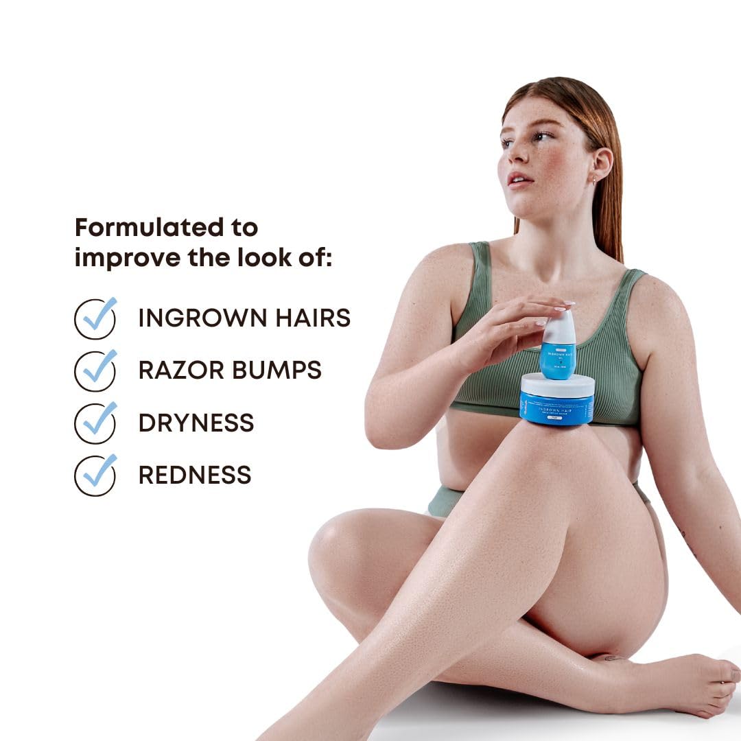 Bushbalm Ingrown Hair Exfoliating Scrub - Reduces Appearance of Ingrown Hairs and Razor Bumps, Soothes Skin and Post-Shave Redness - Nude, 236 ml - Available at All In One Marketplace Canada