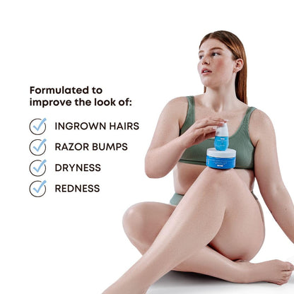 Bushbalm Ingrown Hair Exfoliating Scrub - Reduces Appearance of Ingrown Hairs and Razor Bumps, Soothes Skin and Post-Shave Redness - Nude, 236 ml - Available at All In One Marketplace Canada