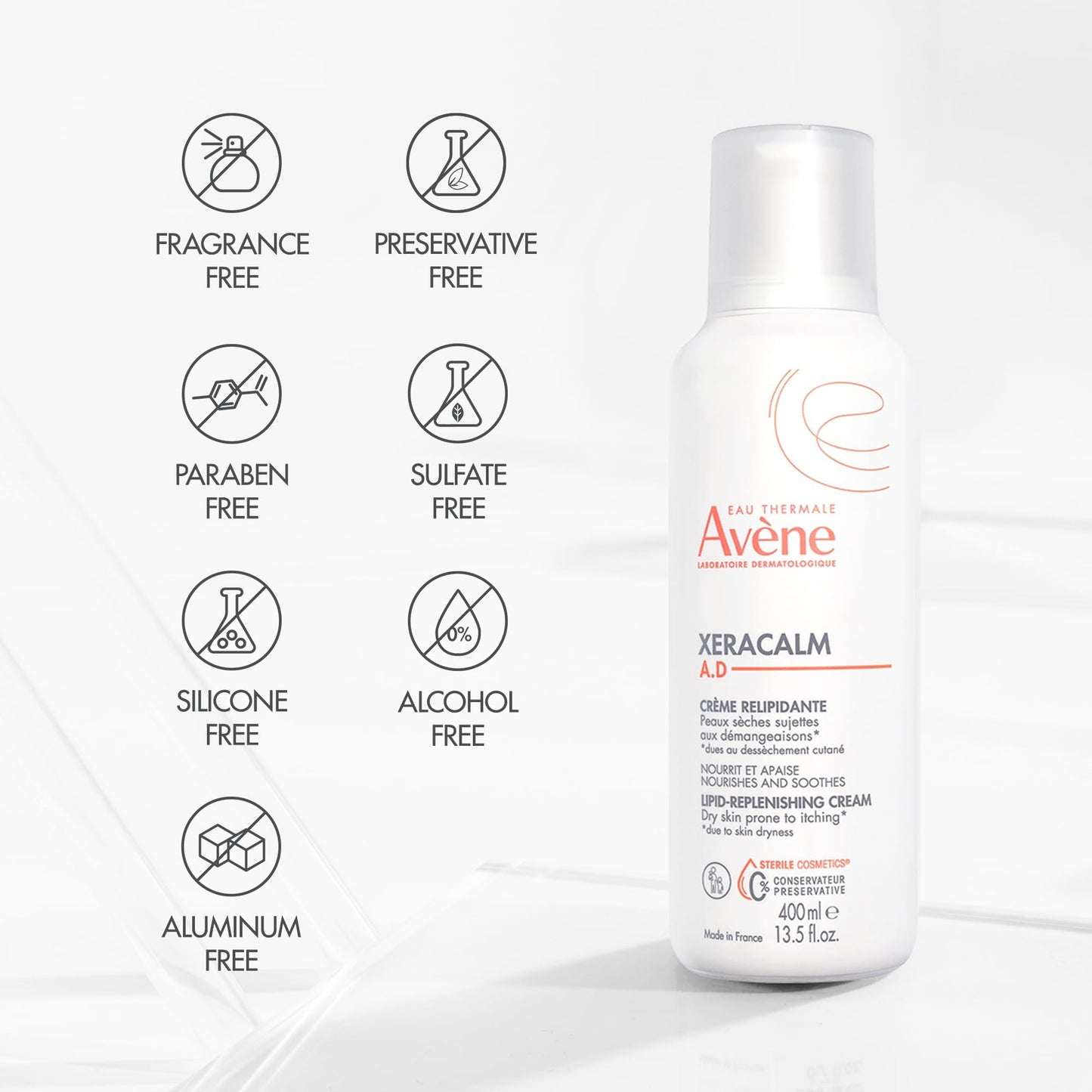 Eau Thermale Avene XeraCalm a.d lipid-replenishing cream, eczema moisturizer, 400 ml EAU THERMALE AVENE