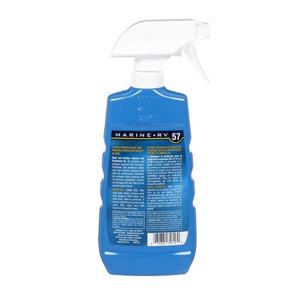 Meguiar's M5716 Marine/RV Vinyl & Rubber Cleaner & Protectant, Boat Vinyl Cleaner & Protectant, Revitalize Plastic and Rubber with an Easy-to-Use Non-Greasy Formula, 16 Oz Spray Bottle