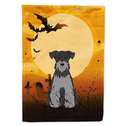 Drapeau de maison en toile Caroline's Treasures BB4318CHF Halloween Schnauzer miniature noir et argent, grand, multicolore