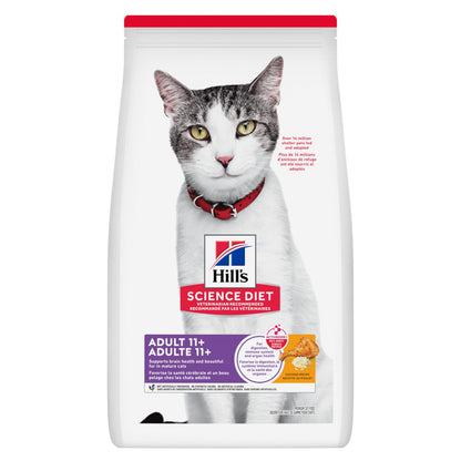 Hill's Science Diet Adult 11+ Chicken Recipe Dry Cat Food, 1.58 kg Bag Hill's Science Diet