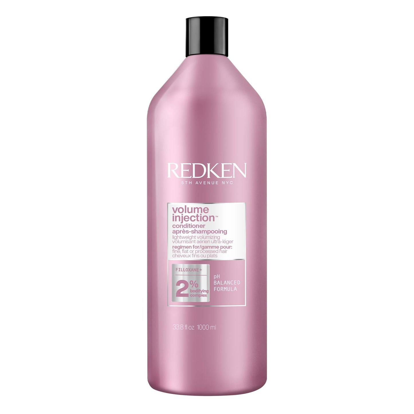 Redken Hair Conditioner, Volume Injection Conditioner Hair Volumizer For Fine Hair, Volumizing Conditioner Adds Lift & Body, With Filoxane, Paraben Free, 1000 ML Redken