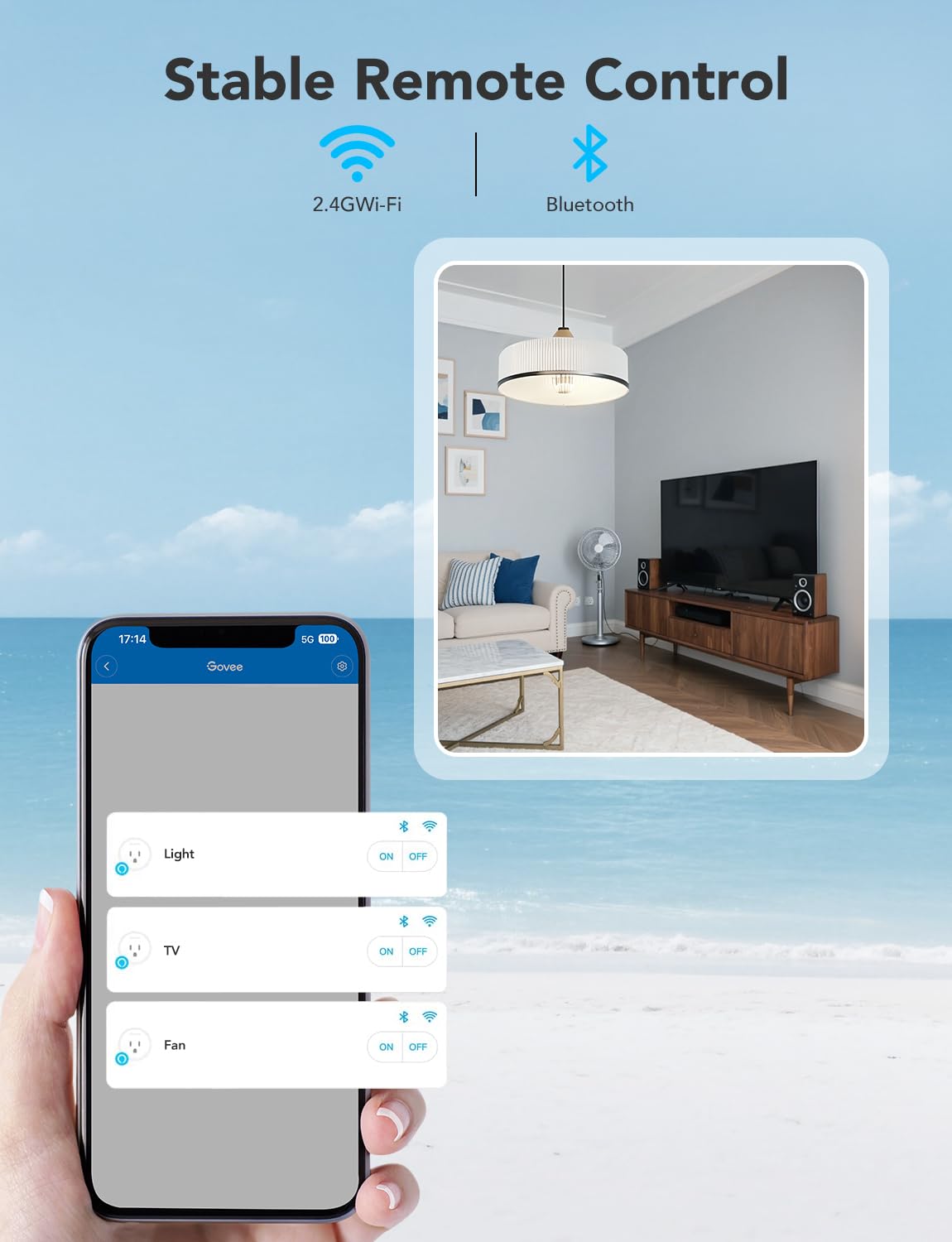 Govee Smart Plug, WiFi Plugs Work with Alexa & Google Assistant, Smart Outlet with Timer & Group Controller, WiFi Outlet for Home, No Hub Required, ETL & FCC Certified, WiFi Bluetooth Connect, 4 Pack