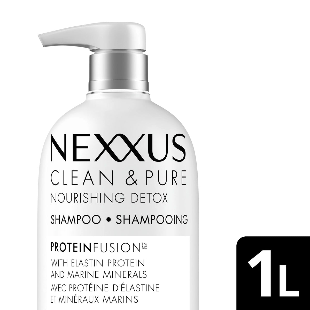 Nexxus Clean & Pure Nourishing Detox Shampoo with ProteinFusion Pump, 1L
