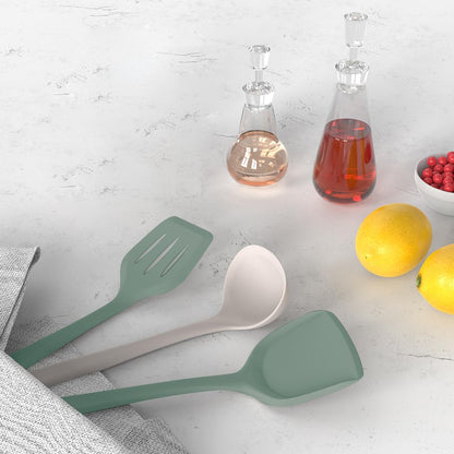 Silicone Cooking Utensils Set - 446°F Heat Resistant Silicone Kitchen Utensils,Spatula,Spoon, All Clad Kitchen Utensil Sets Gadgets Tools for Nonstick Cookware,Dishwasher Safe BPA Free (Multicolor)