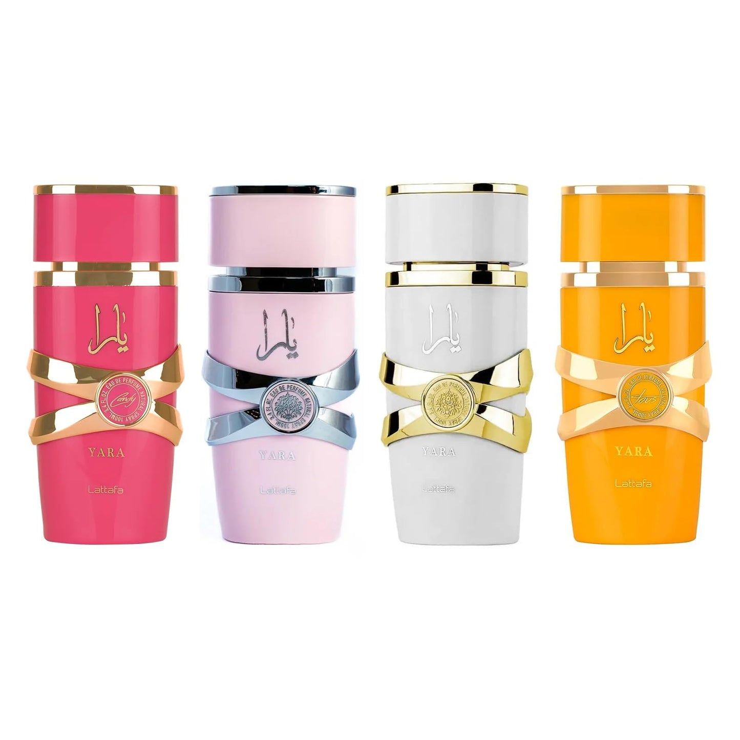 Lattafa Yara Collection – 4 × 5 ml Eau de Parfum Gift Set for Women (Yara + Yara Moi + Yara Tous + Yara Candy) Lattafa
