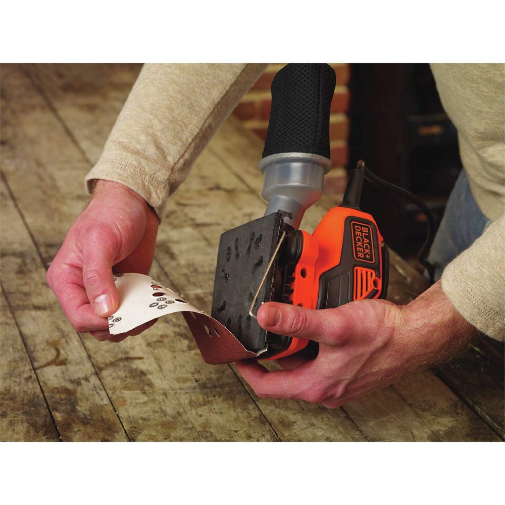 BLACK+DECKER 2.0 Amp Electric 1/4 Sheet Orbit Sander (BDEQS300) BLACK+DECKER