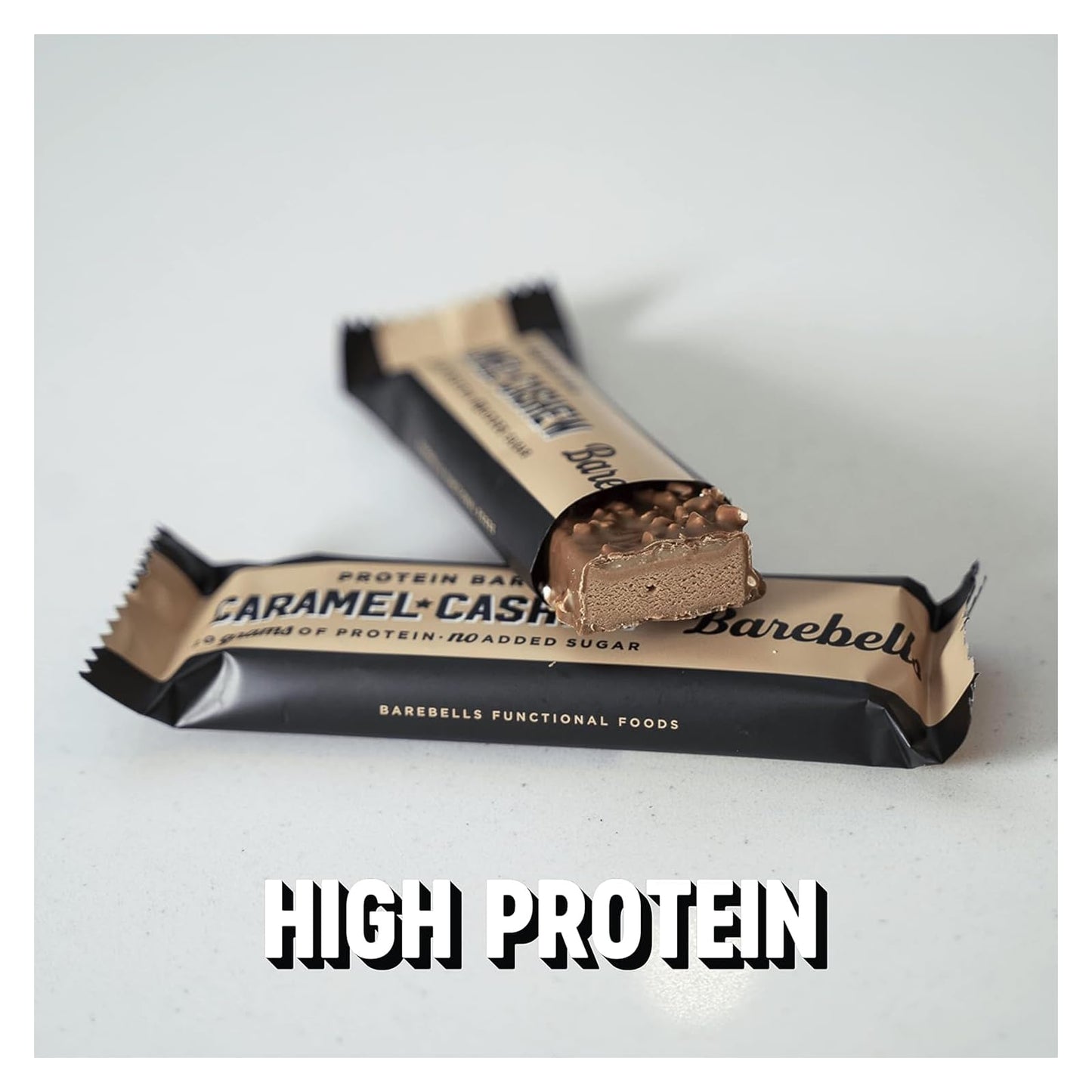 Barebells Caramel Cashew Protein Bars - 12 Pack, 1.9oz Each, 20g Protein per Bar, 1g Sugar