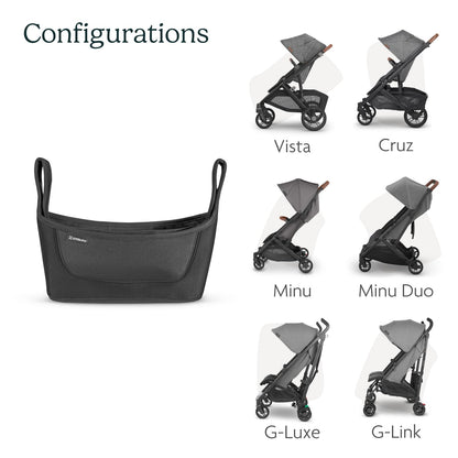 UPPAbaby Carry-All Parent Organizer/Fits on Vista, Cruz, Minu, Minu Duo, G-Series Strollers/Secure Zippered Pocket + Beverage Compartments UPPAbaby