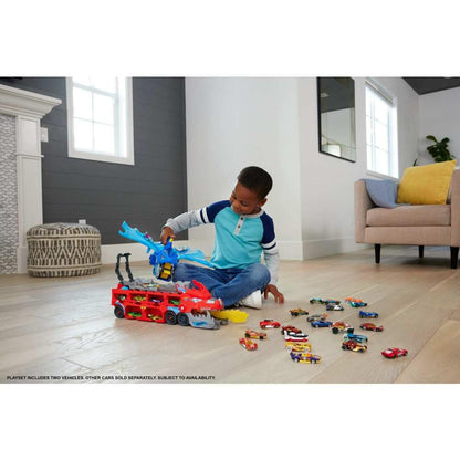 Hot Wheels City Toy Car Track Set, Ultimate Dual Dragon Transporter & 2 Die-Cast Cars, Large-Scale Dragon & Detachable Dragon, Stores 20+ Vehicles Hot Wheels