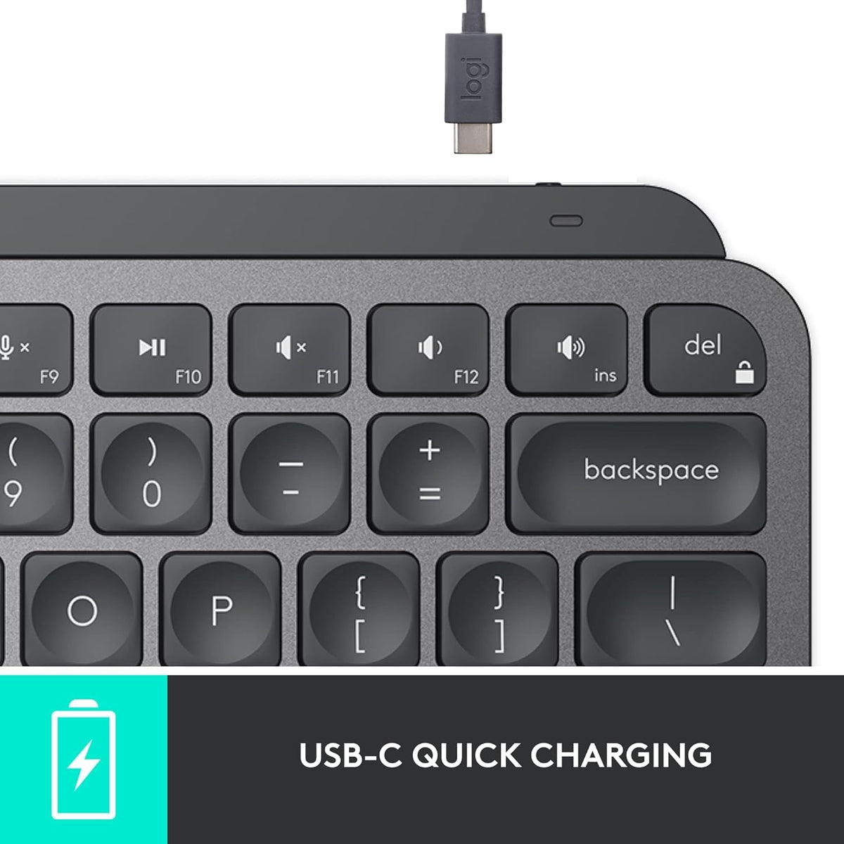 Logitech MX Keys Mini Minimalist Wireless Illuminated Keyboard - Graphite