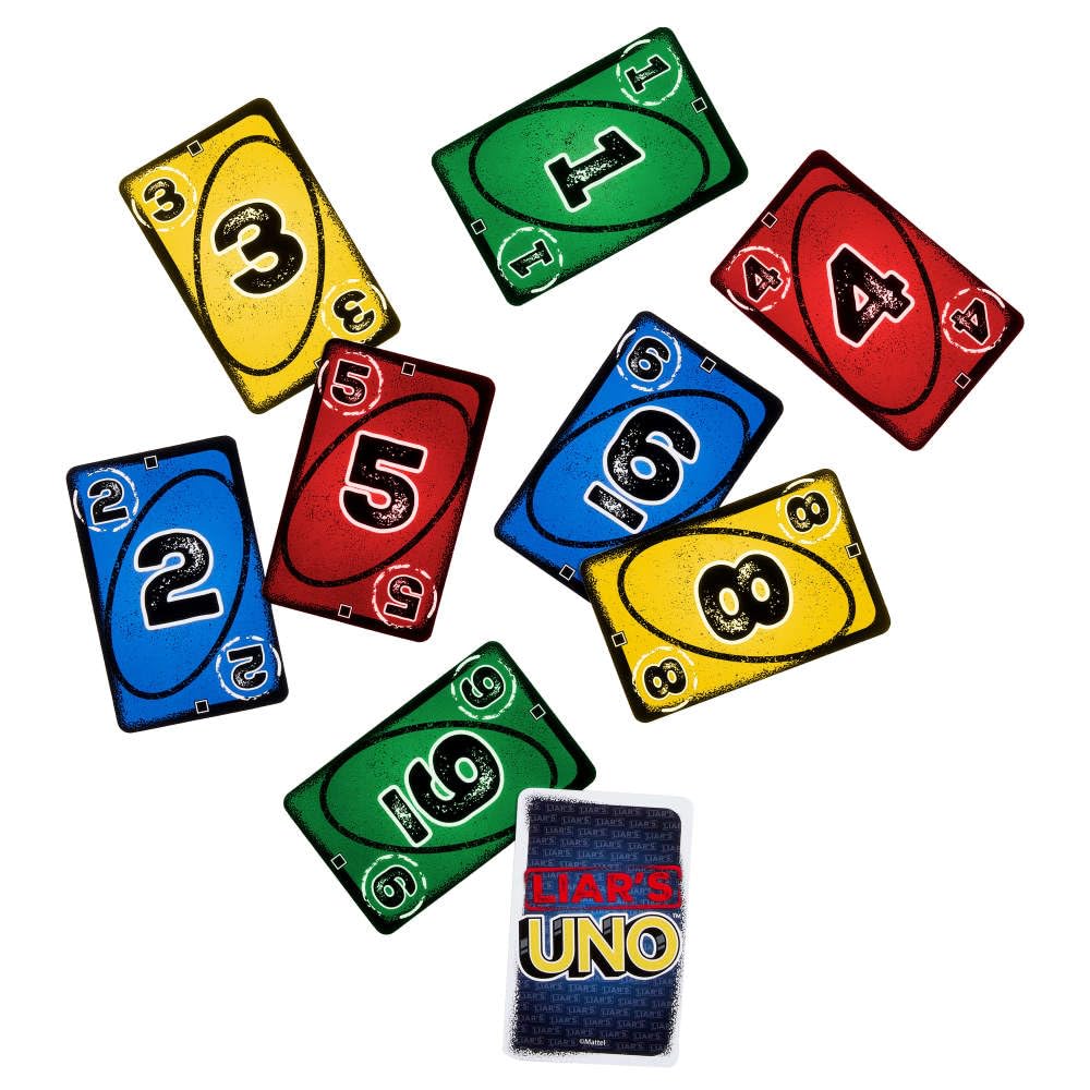 Mattel Games Liar’s UNO Card Game for Adults, Kids, Families, Parties & Game Nights, Travel Fun, Outwit Other Players with Bluffing & Trickery Mattel Games