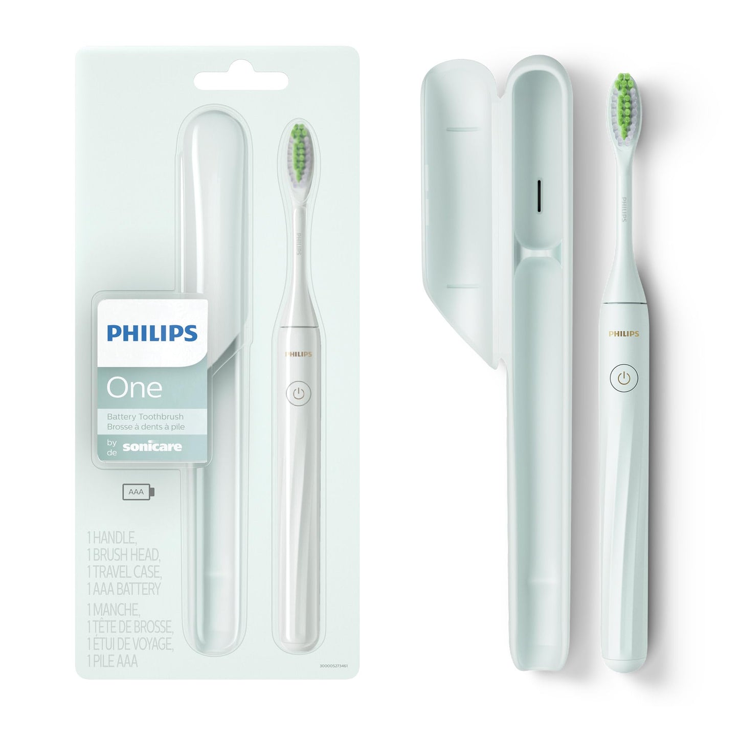 PHILIPS One By Sonicare Battery Toothbrush, Mint, Hy1100/03, 1 Count 🍁 All In One Marketplace Canada