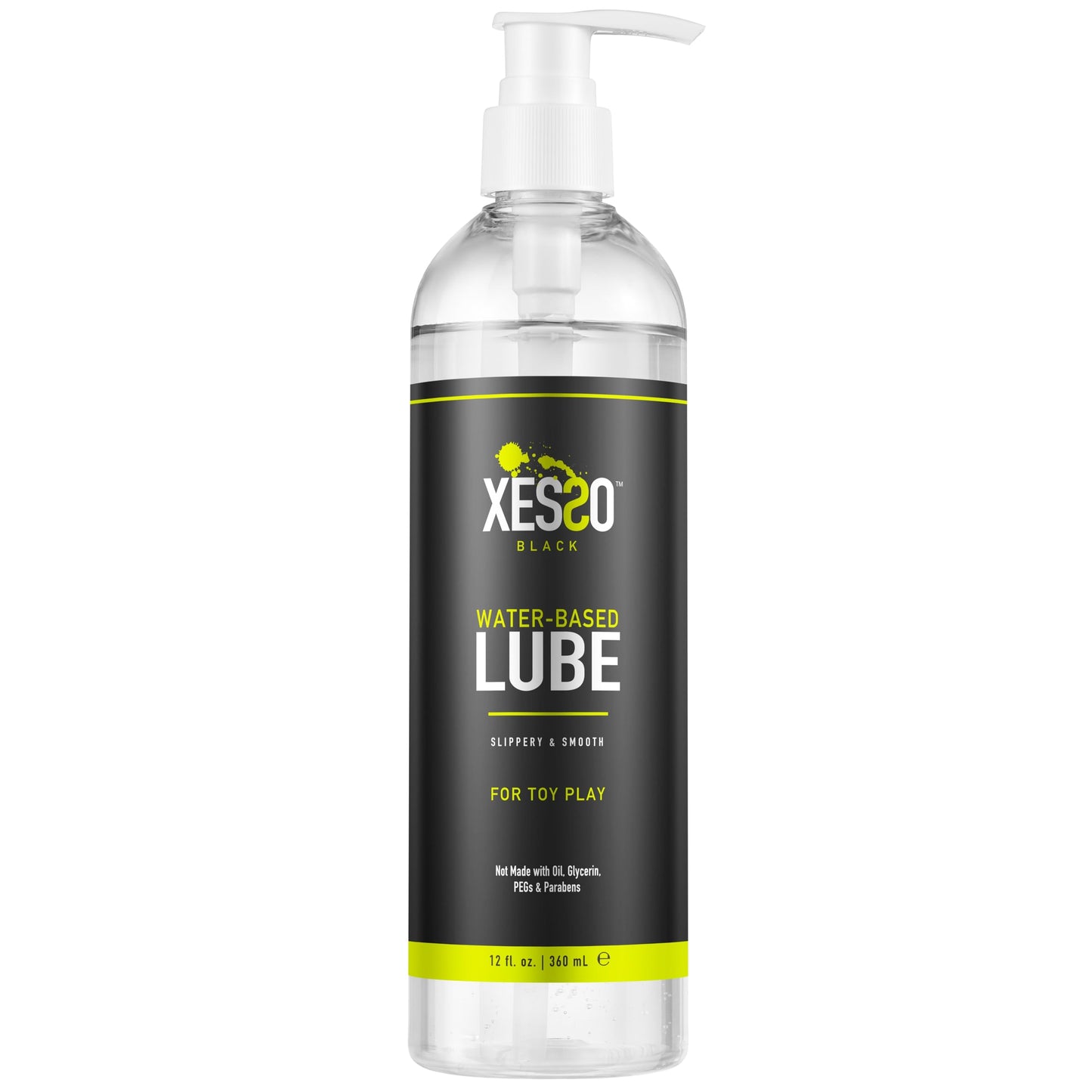 XESSO Water-Based Toy Lube, 354mL, Toy-Safe Personal Lubricant, All-Natural Without Glycerin & Parabens, Non-Staining, Slippery Massage Gel for Women, Men, Couples. Discreet Packaging