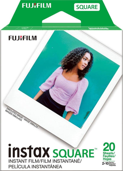 Fujifilm Instax Square Twin Pack Film - 20 Exposures, White