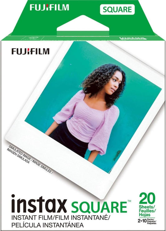 Fujifilm Instax Square Twin Pack Film - 20 Exposures, White