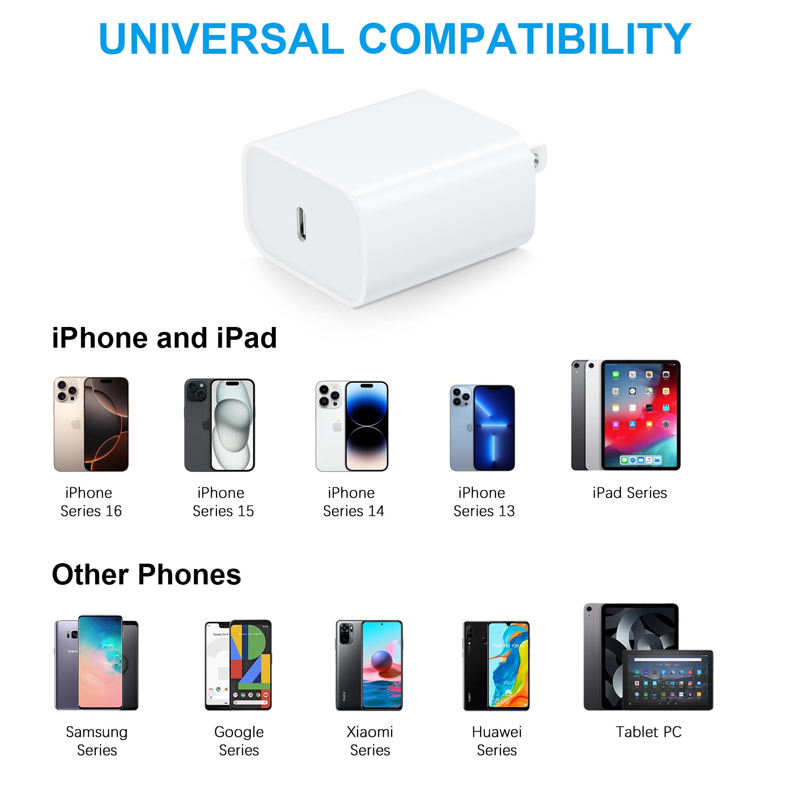iPhone 17 16 Charger, 3Pack 10FT USB C to Type C Cable with USB C Charger Block Compatible with iPhone 17/16 Pro/16 Pro Max/15/15 Pro Max/16e, iPad Pro12.9/11 USB C Charger - Available at All In One Marketplace Canada