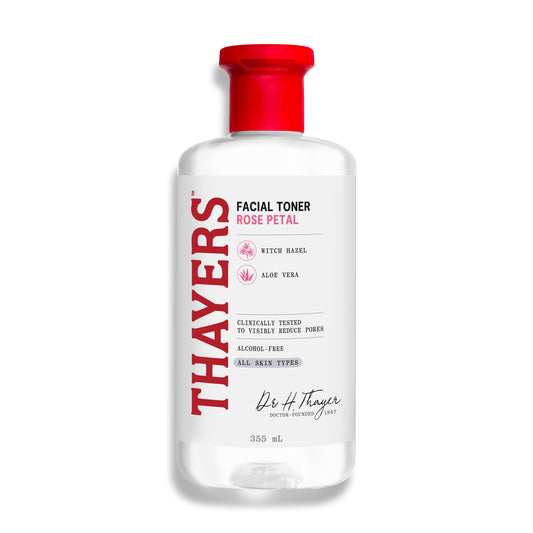 Thayers Witch Hazel Face Toner, With Rose Petal, Aloe Vera, Glycerin, No Alcohol, Glass Skin, Reduces Pores, Smoothes Texture, 8 Hour Hydration, Suitable For All Types From Dry To Oily, Vegan, 355ml