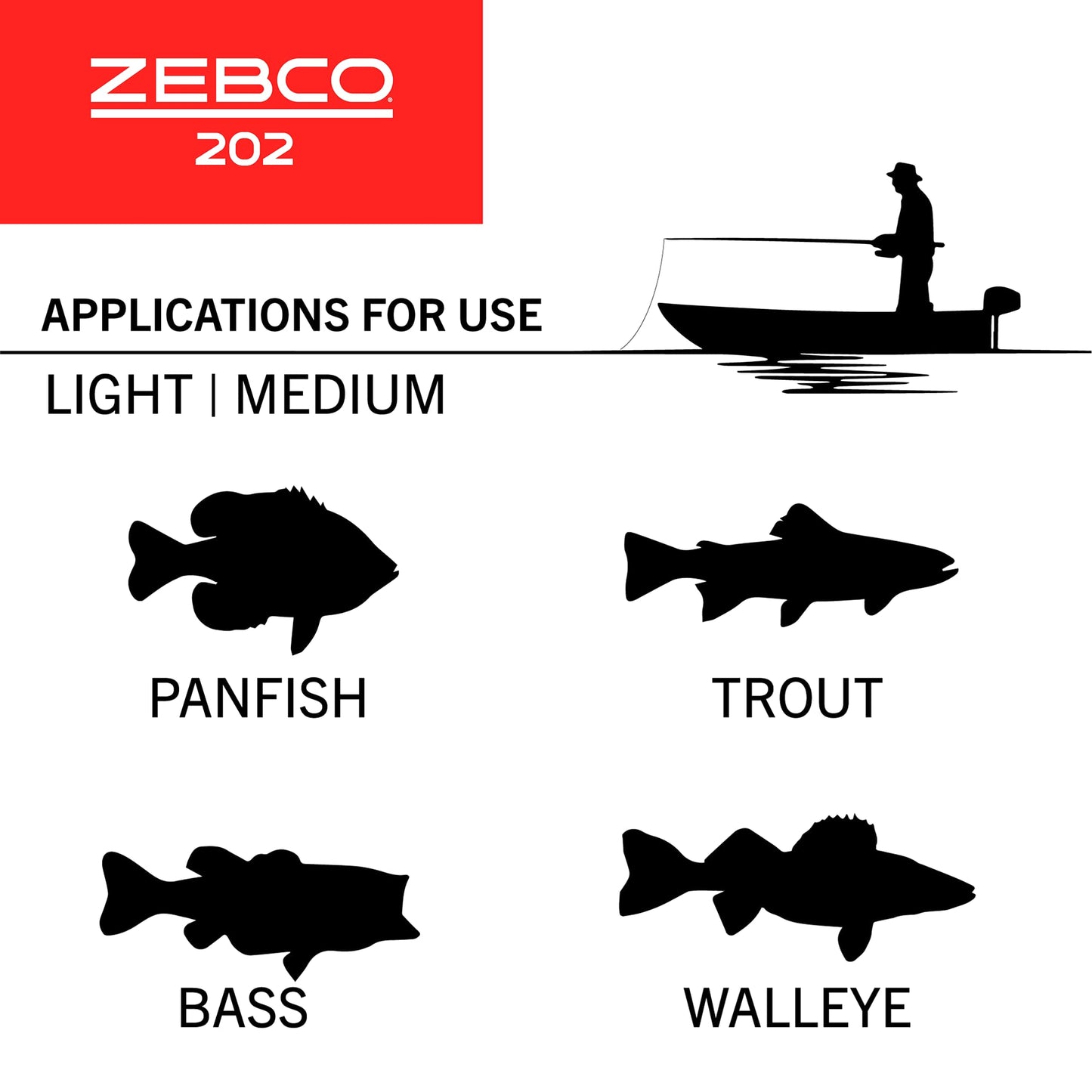 Zebco/Quantum, 202 Freshwater Spincast Reel, 2.8:1 Gear Ratio, 15" Retrieve Rate, Right Hand, Clam Package Zebco