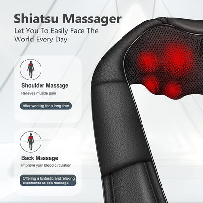 WERTYI Neck Massager with Heat Deep Tissue Electric 3D Kneading 🍁 All In One Marketplace Canada