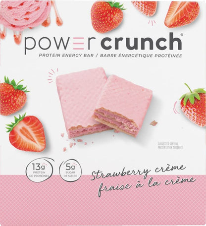 Power Crunch Protein Bar Strawberry Crème – 12-Pack (1.4 oz each)
