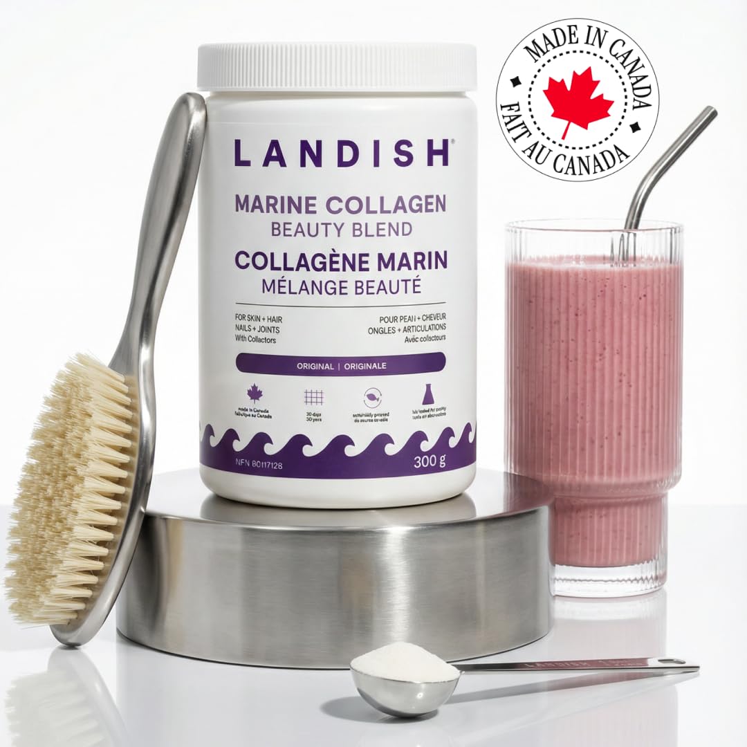 Landish Marine Collagen Beauty Blend Powder, Skin Hair Nails, 30 Servings