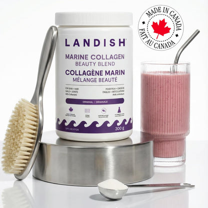 Landish Marine Collagen Beauty Blend Powder, Skin Hair Nails, 30 Servings
