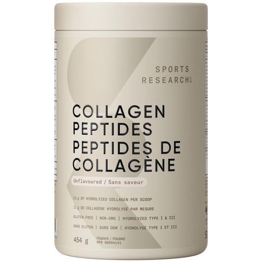 Sports Research® Collagen Peptides - Hydrolyzed Type 1 & 3 Collagen Powder Protein Supplement for Healthy Skin, Nails, & Joints - Easy Mixing Vital Nutrients & Proteins, Collagen for Women & Men