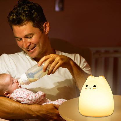 ZKLiLi Kids Night Light Cat Lamp, Kitty Night Light for Kids Silicone Kawaii lamp Cute Nightlight for Toddler Baby Girl Birthday Gifts, Halloween Christmas Gifts 🍁 All In One Marketplace Canada