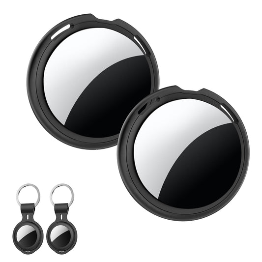 2 Pack Tracker Tags [Apple MFi Certified] Bluetooth Air Tracker Pair with Apple Find My(iOS Only)Tag Global Tracking Key Finder Item Locator Replaceable Battery Waterproof for Key Pet Wallet Backpack