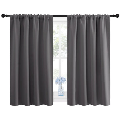 NICETOWN Blackout Kitchen Curtains 45 Inches Long, W42 x L45, Grey 🍁 All In One Marketplace Canada