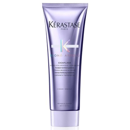Kérastase Blond Absolu Conditioner, Cicaflash Purple Conditioner, Repairs & Nourishes, Protects Against Breakage, For Bleached, Highlighted, and Damaged Hair, With Hyaluronic Acid - Available at All In One Marketplace Canada
