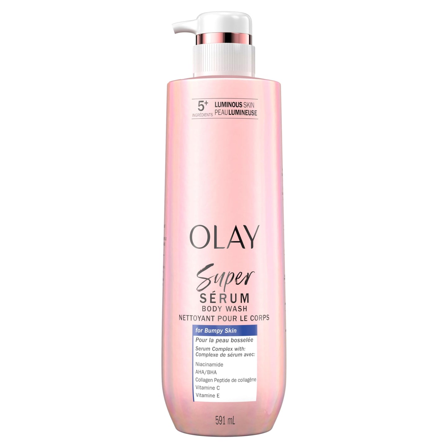 Olay Super Serum Body Wash for Bumps & Uneven Textured Skin, Serum Complex for Luminous Skin, 591 mL Olay