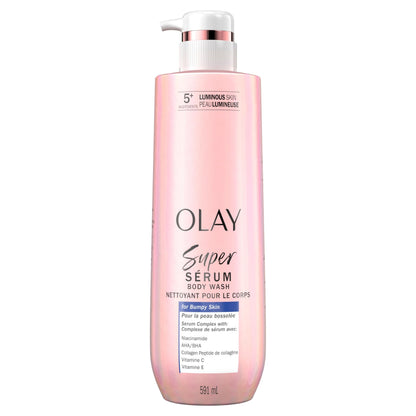 Olay Super Serum Body Wash for Bumps & Uneven Textured Skin, Serum Complex for Luminous Skin, 591 mL Olay