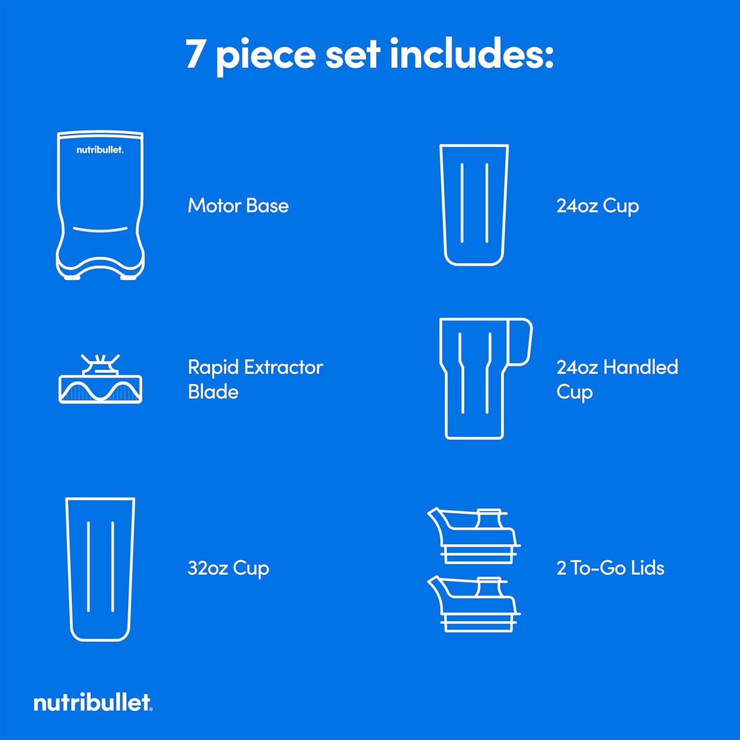 nutribullet Ultra 1200W Personal Blender for Smoothies Shakes & Protein - Quietest Single Serve Blender with Titanium Coated Blades, 3 BPA-Free Cups (32oz + 24oz), To-Go Lids, Dishwasher Safe NutriBullet